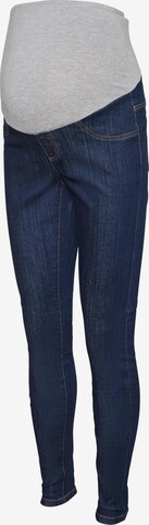 MAMALICIOUS Slimfit Jeggings 'CILIA' in Blauw: voorkant