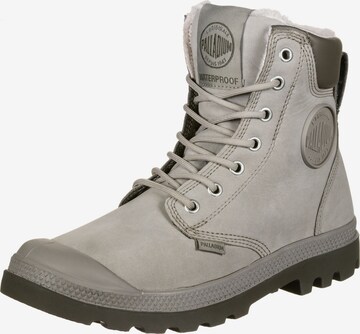 Palladium Lace-Up Boots 'Pampa' in Grey: front