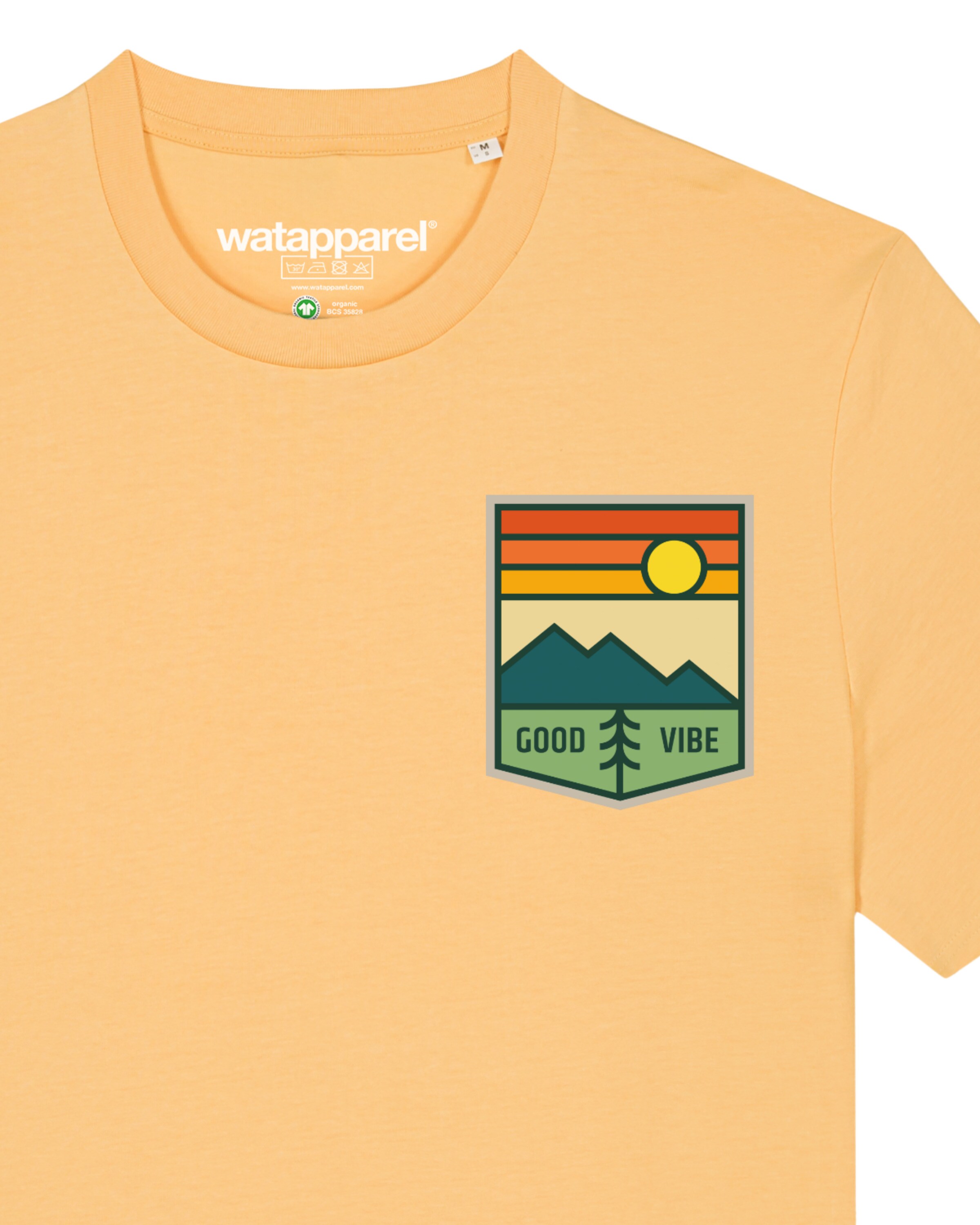 T-Shirt ' Good Vibe ' Watapparel en jaune