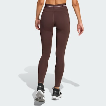 ADIDAS PERFORMANCE - Skinny Pantalón deportivo 'Hyperglam' en marrón