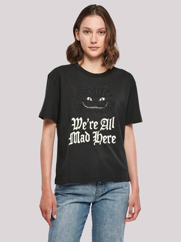 F4NT4STIC Shirt 'Disney Alice im Wunderland Mad Glow' in Zwart: voorkant