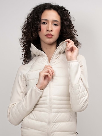 Giacca per outdoor ' Calypso Hybrid Hood ' di JACK1T in bianco: frontale