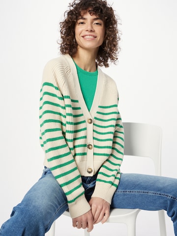 Monki Knit Cardigan in White: front