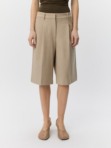 Wide Leg Pantalon à plis Sofie Schnoor en beige : devant