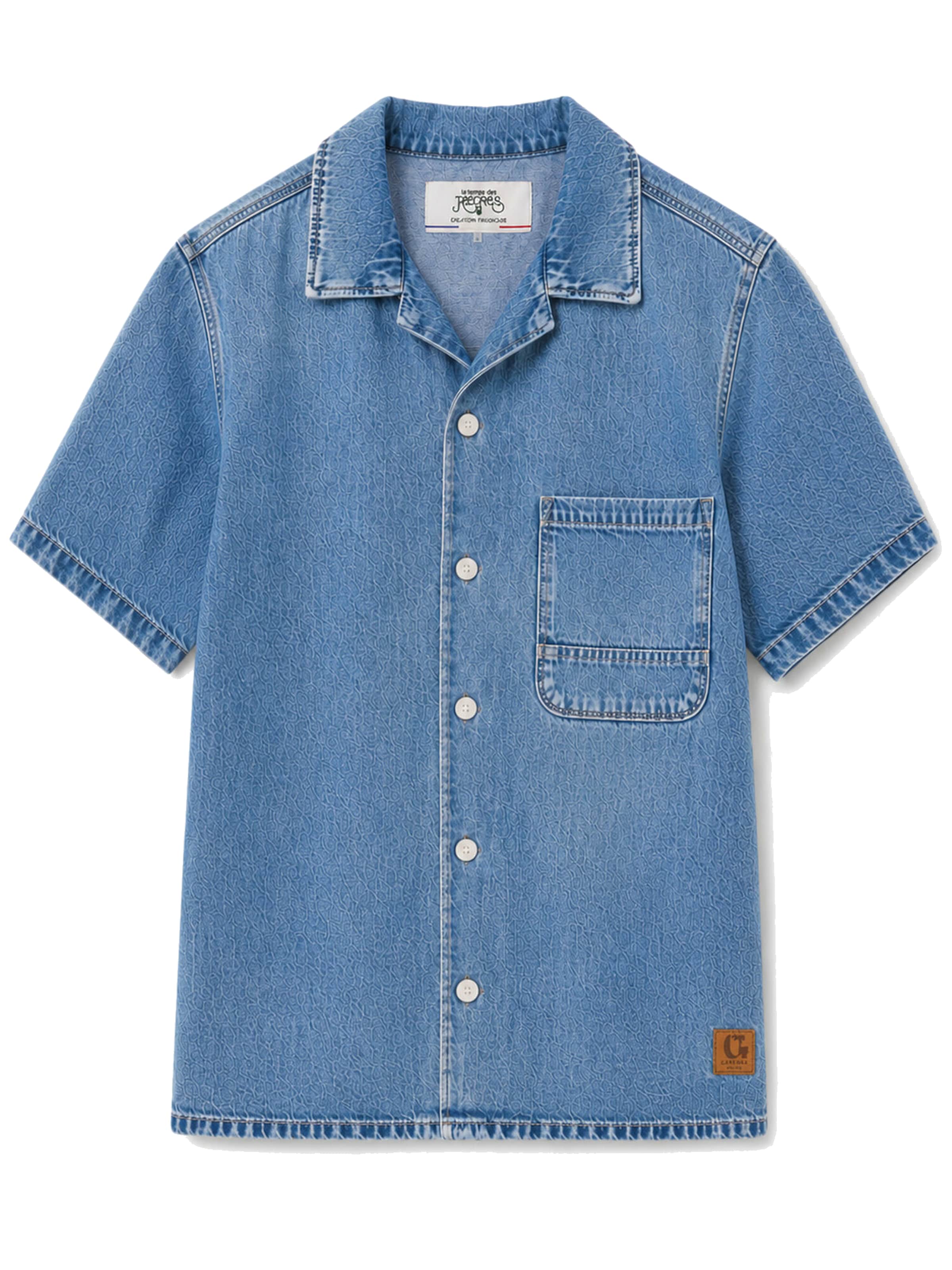 Le Temps Des Cerises Button Up Shirt in XS in Blue, Item view
