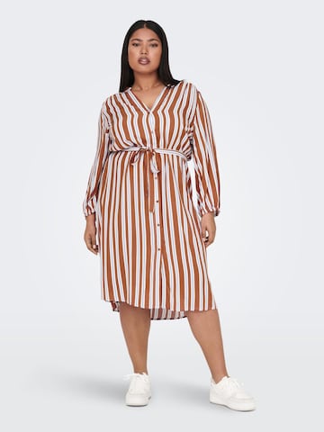 ONLY Carmakoma Shirt Dress in Brown