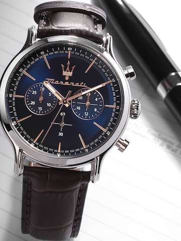 Montre à affichage analogique Maserati en marron
