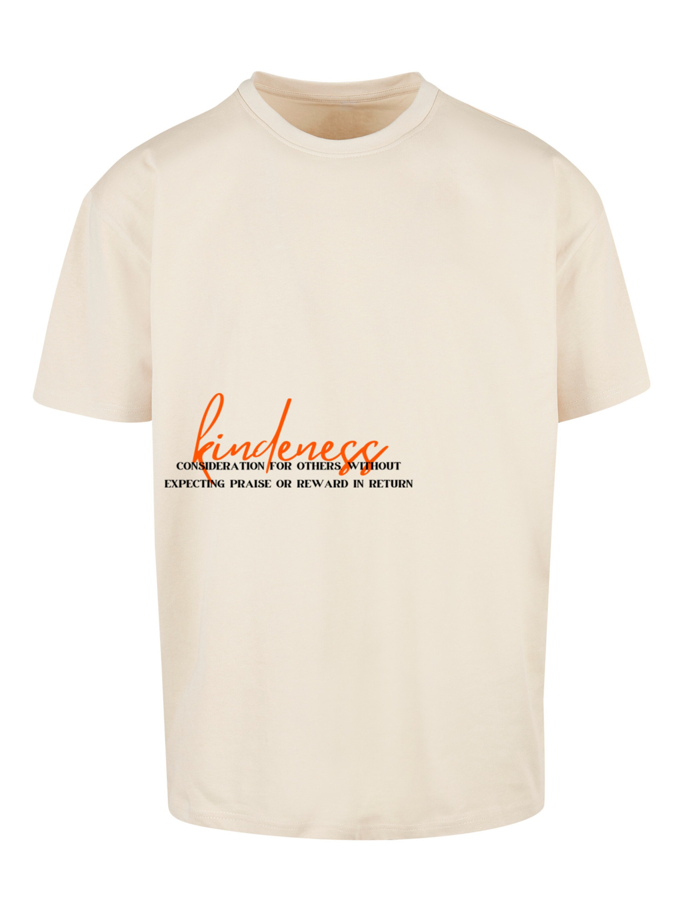 T-Shirt 'Kindness' F4NT4STIC en beige : devant