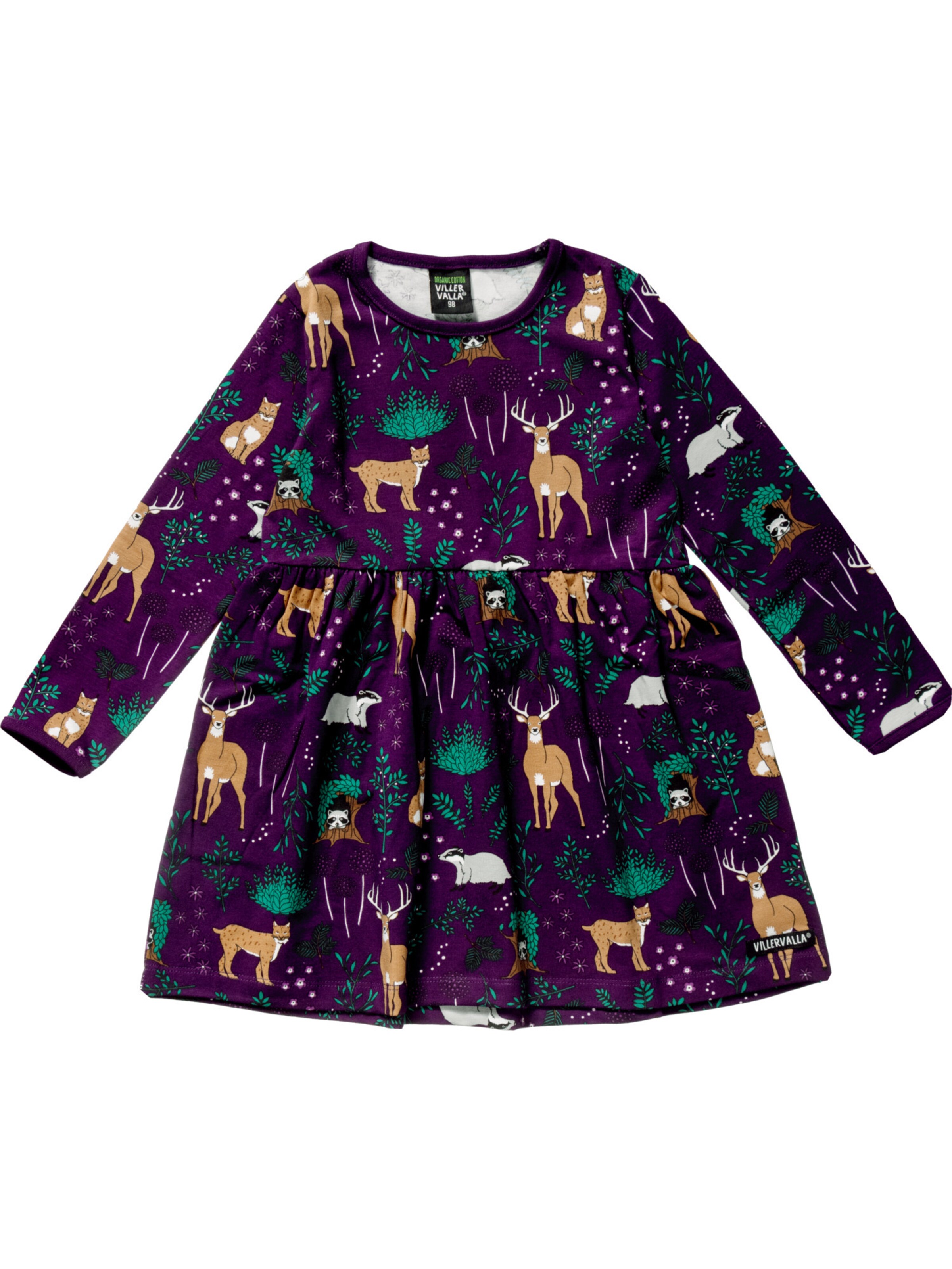 Villervalla Dress 'Wildtiere' in Purple: front