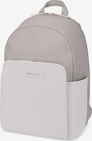Kapten & Son Backpack 'Aalborg Muted Clay Sprinkled' in Grey: front