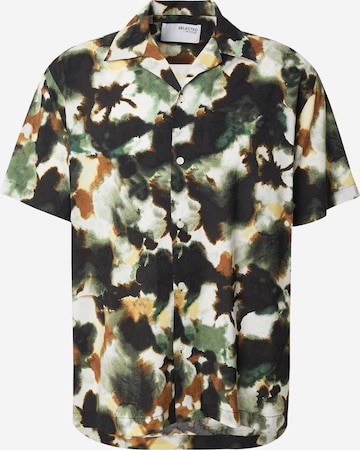 Fit confort Chemise 'SLHRLXAIR' SELECTED en vert : devant