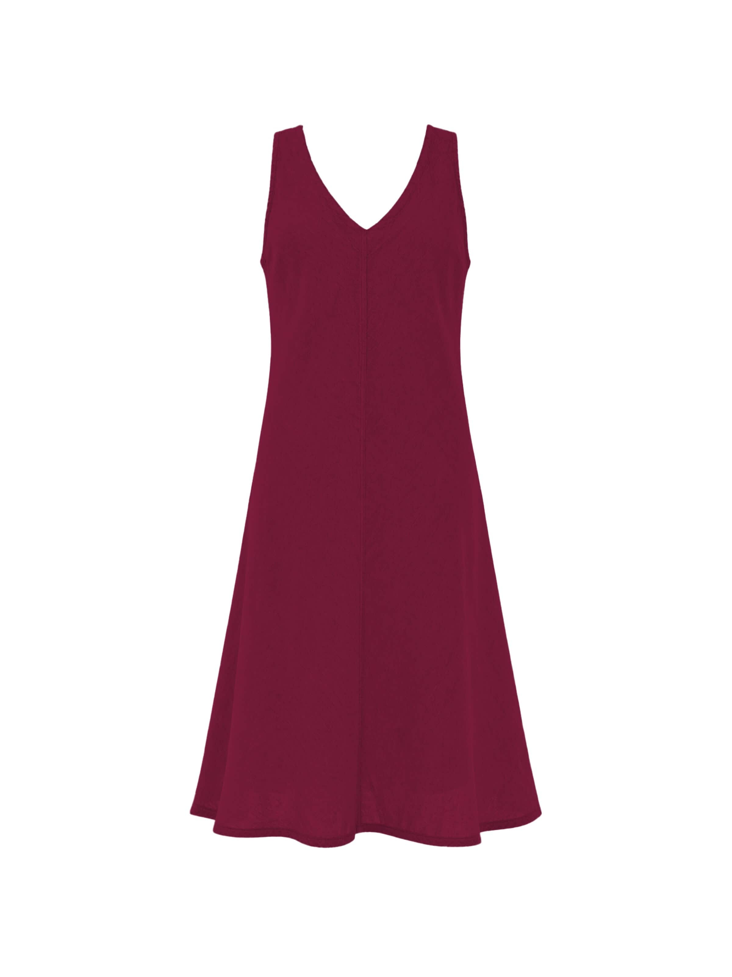 Robe d’été 'V Neck Linen Cami Dress' Haris Cotton en violet : devant