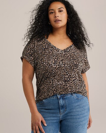 WE Fashion Shirt in Brown: front