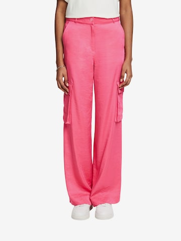 Wide Leg Pantalon cargo ESPRIT en rose : devant