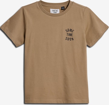 T-Shirt 'Revolution' SOMETIME SOON en marron : devant