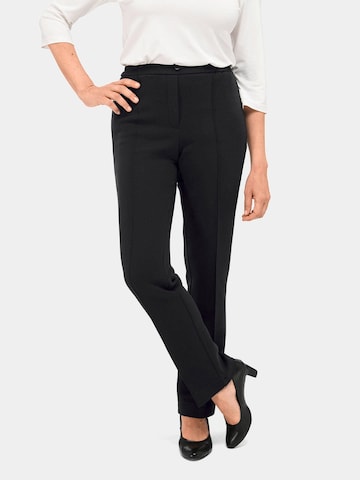 Coupe slim Pantalon 'Martha' Goldner en noir : devant