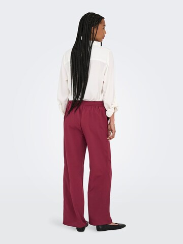 ONLY Wide leg Trousers 'ONLNova' in Red