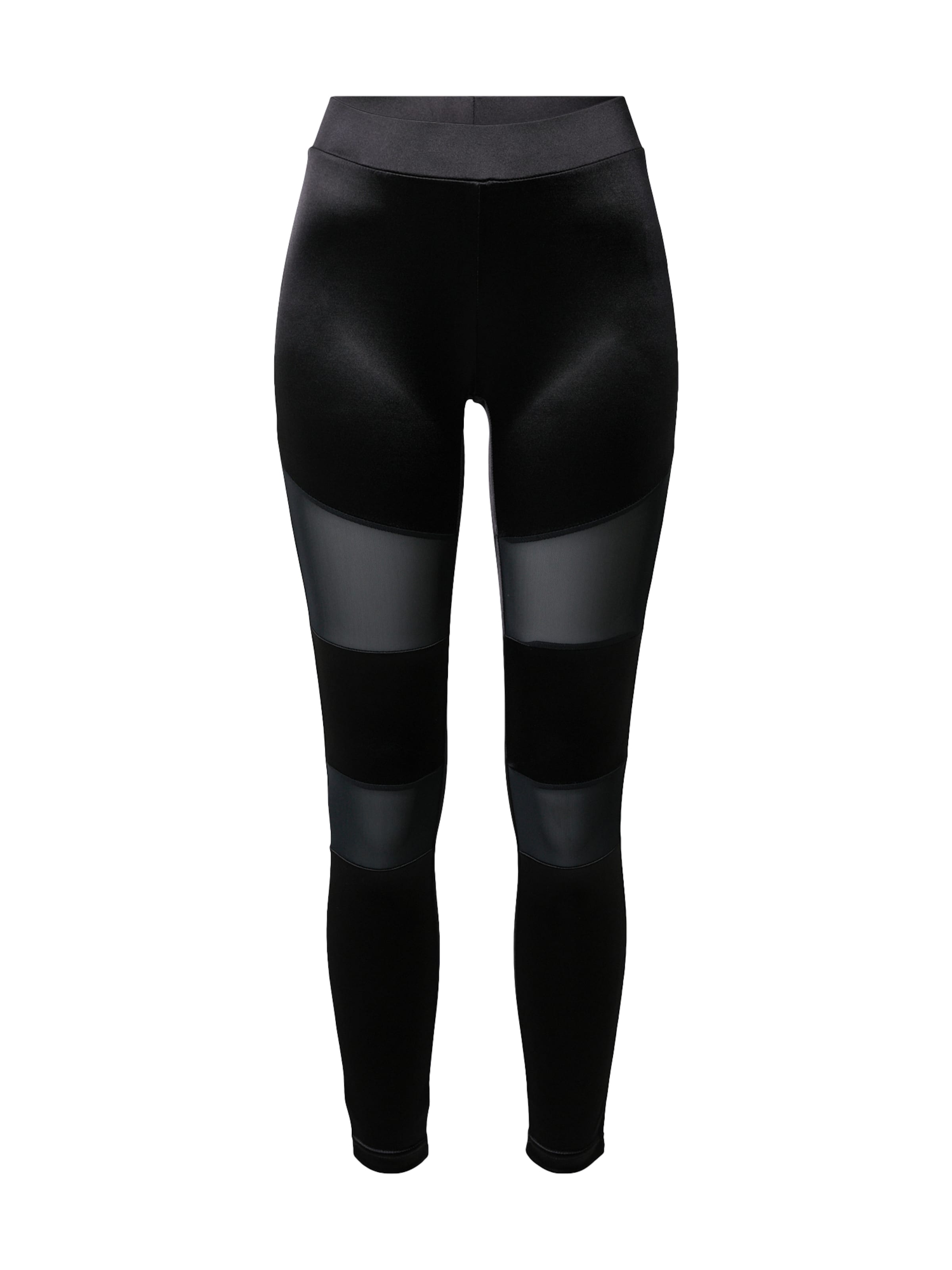 Urban Classics Skinny Leggings i sort: forside