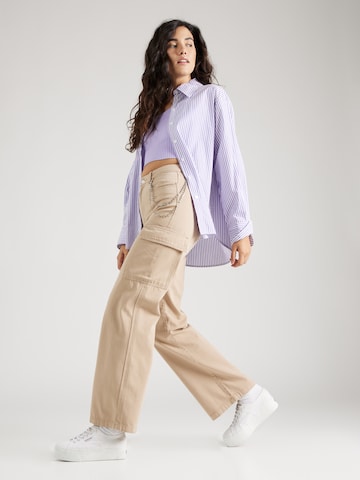 Wide leg Pantaloni cu buzunare 'GAY 32' de la Tally Weijl pe bej