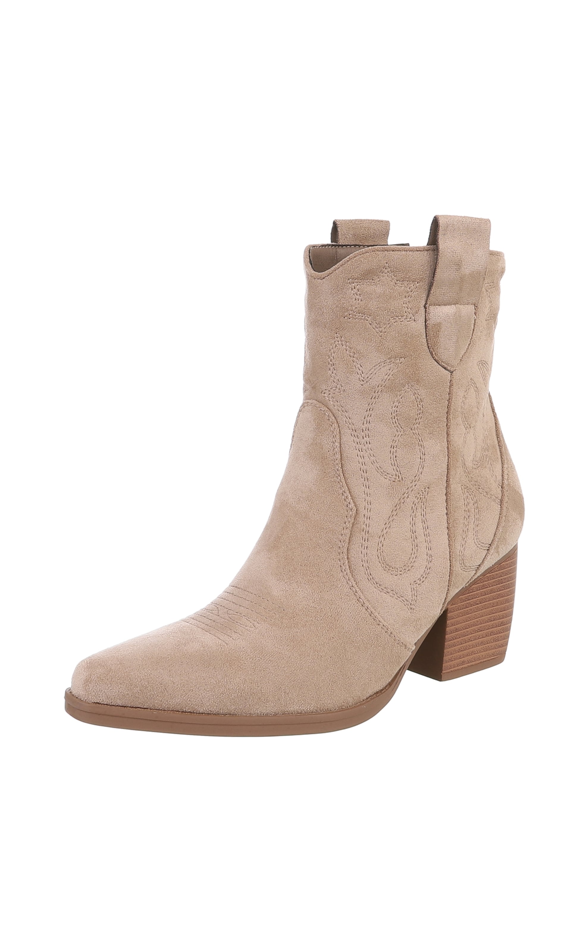 Ital-Design Cowboystiefel in Braun: Vorderseite