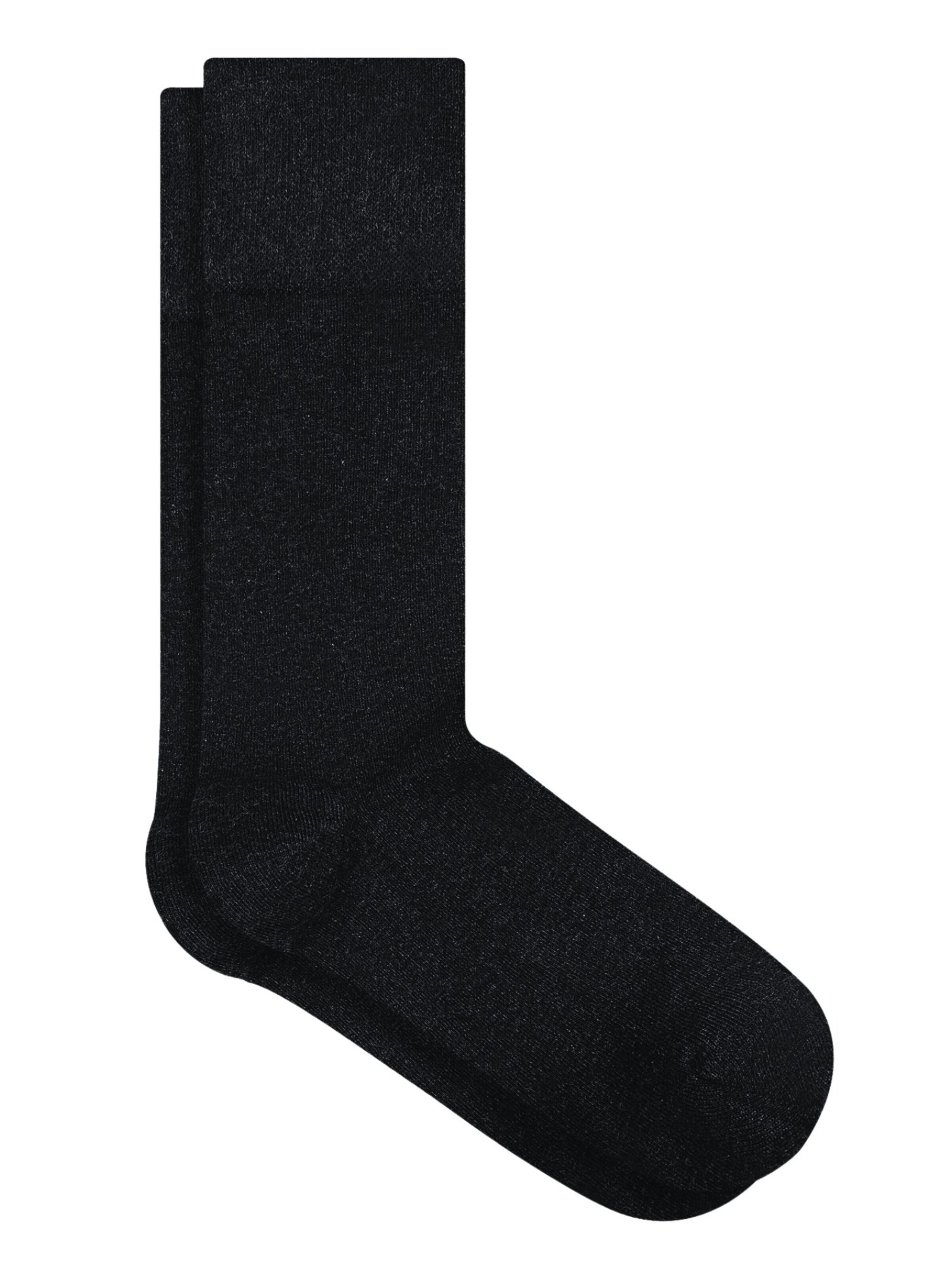 Albero Natur Socken 'Kuschelige Frotteesocken aus Bio-Baumwolle'‌‌‌‌‌‌‌ in Schwarz: Vorderseite