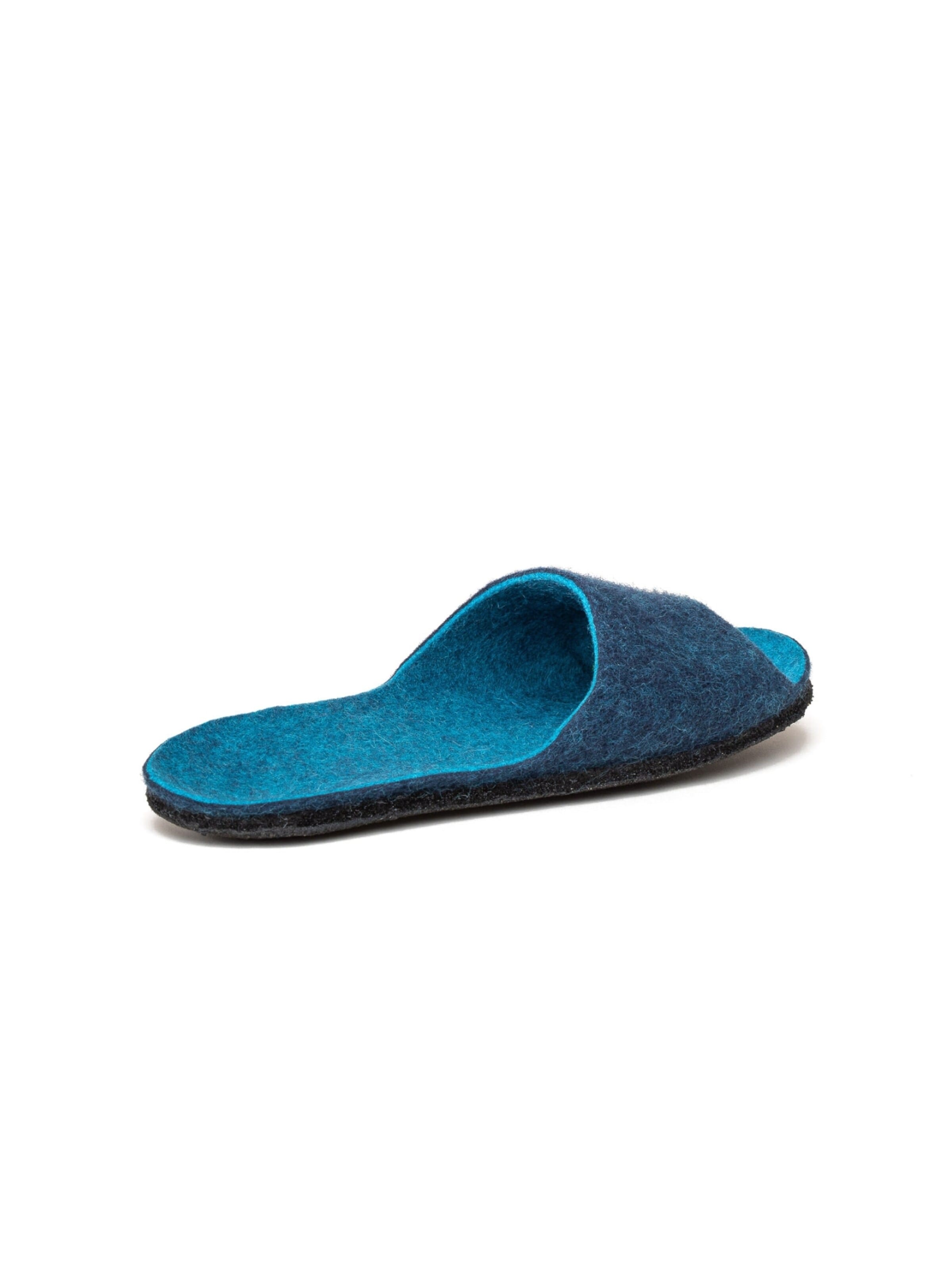 MagicFelt Slippers 'Filzpantoffel Magicfelt 722' in Blue: front