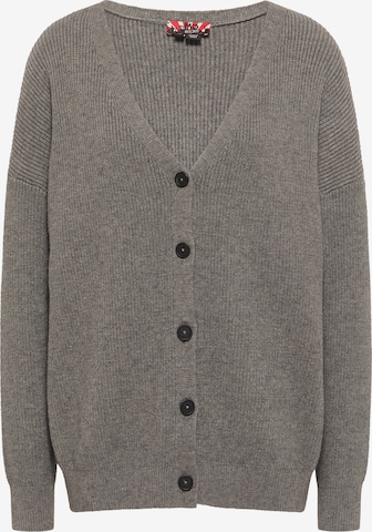 myMo ROCKS Knit Cardigan in Grey: front