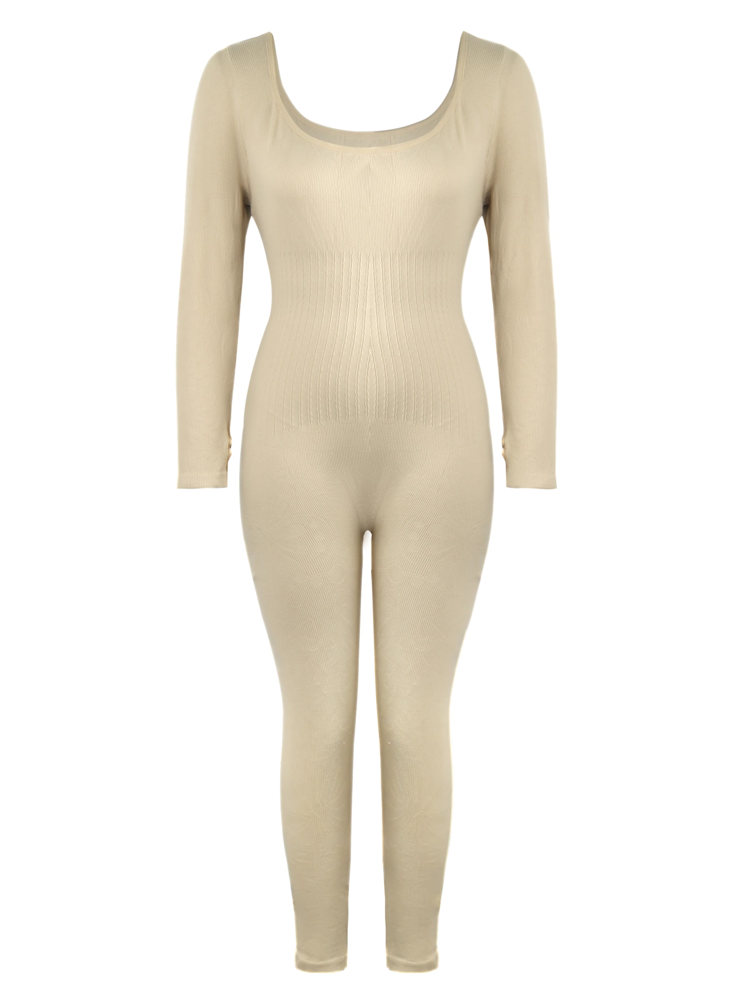 MEETWEE Shaping bodysuit 'Base Layer' in Beige: front