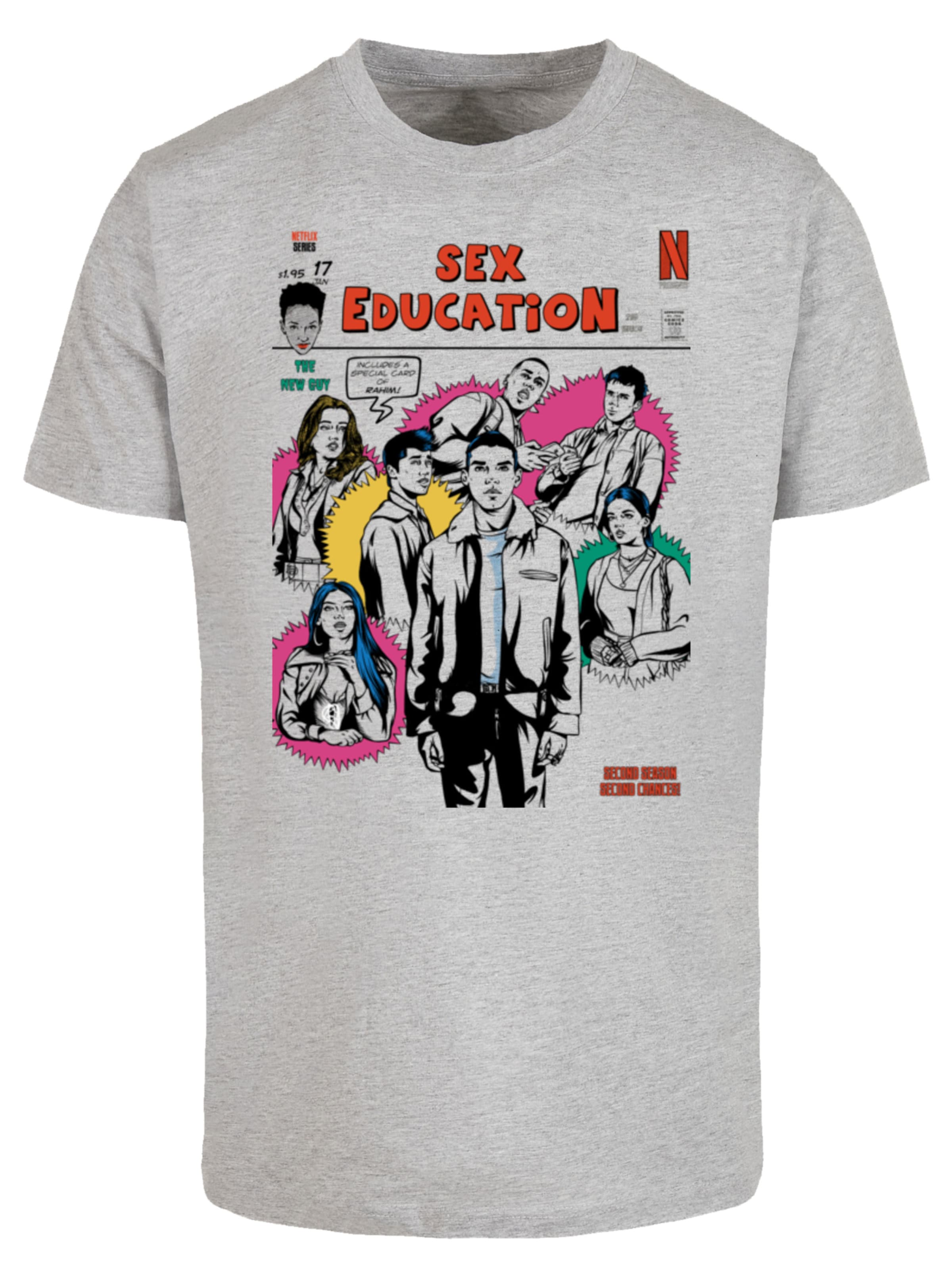 T-Shirt 'Sex Education Netflix TV Series' F4NT4STIC en gris : devant