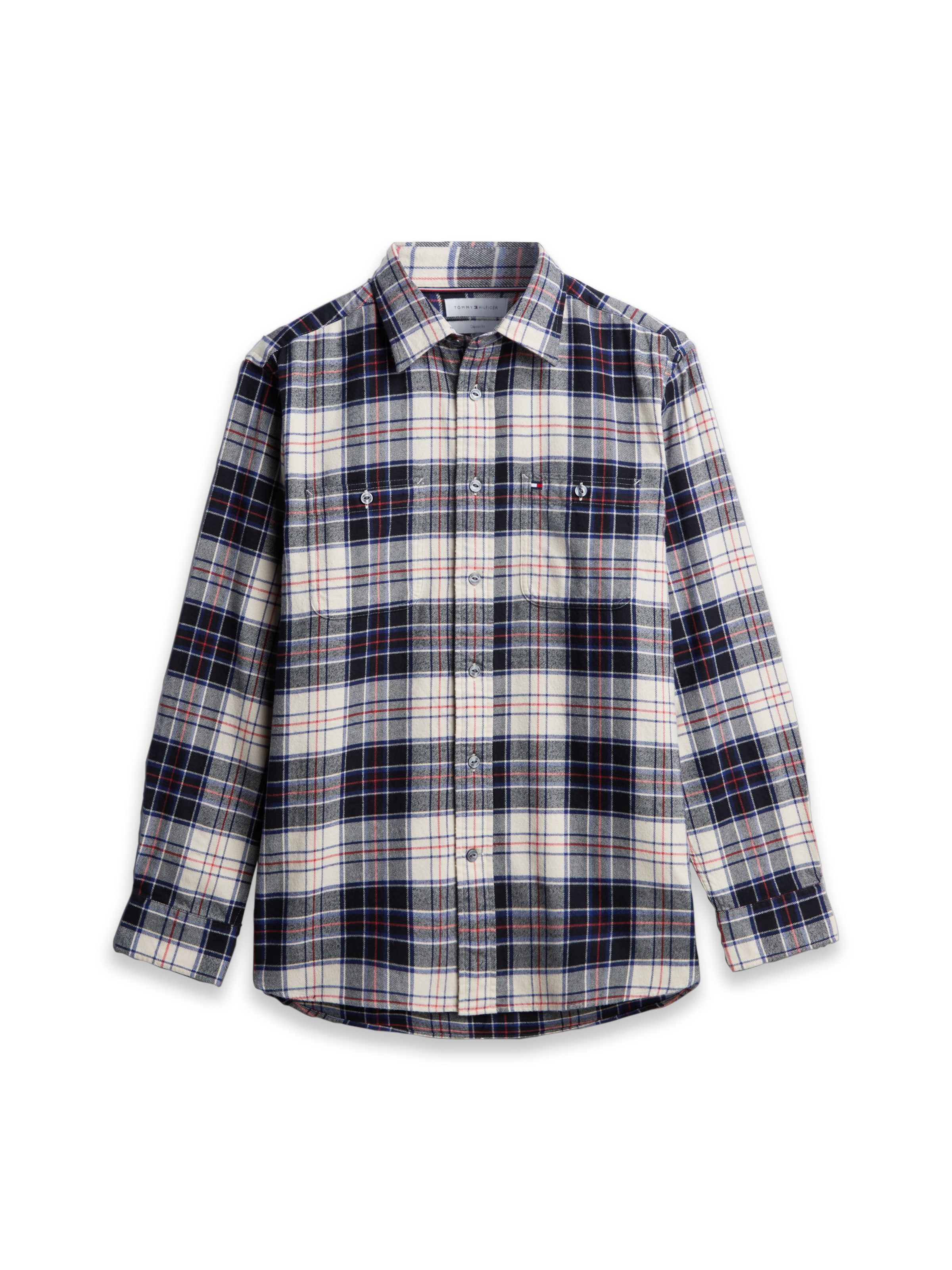 TOMMY HILFIGER Comfort Fit Риза в бяло: отпред