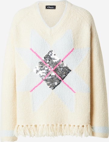 smėlio Grace Megztinis 'SNOW': priekis
