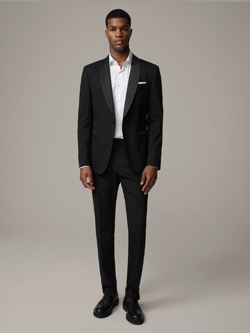 STRELLSON Slim fit Pleated Pants 'Matt' in Black