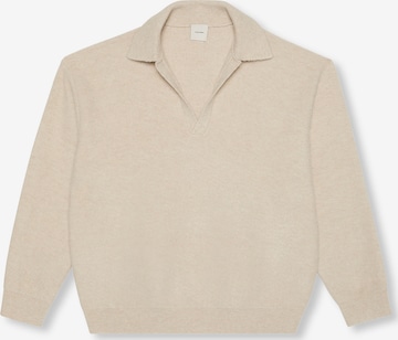 Calvin Kleinregular Pulover - bež boja: prednji dio