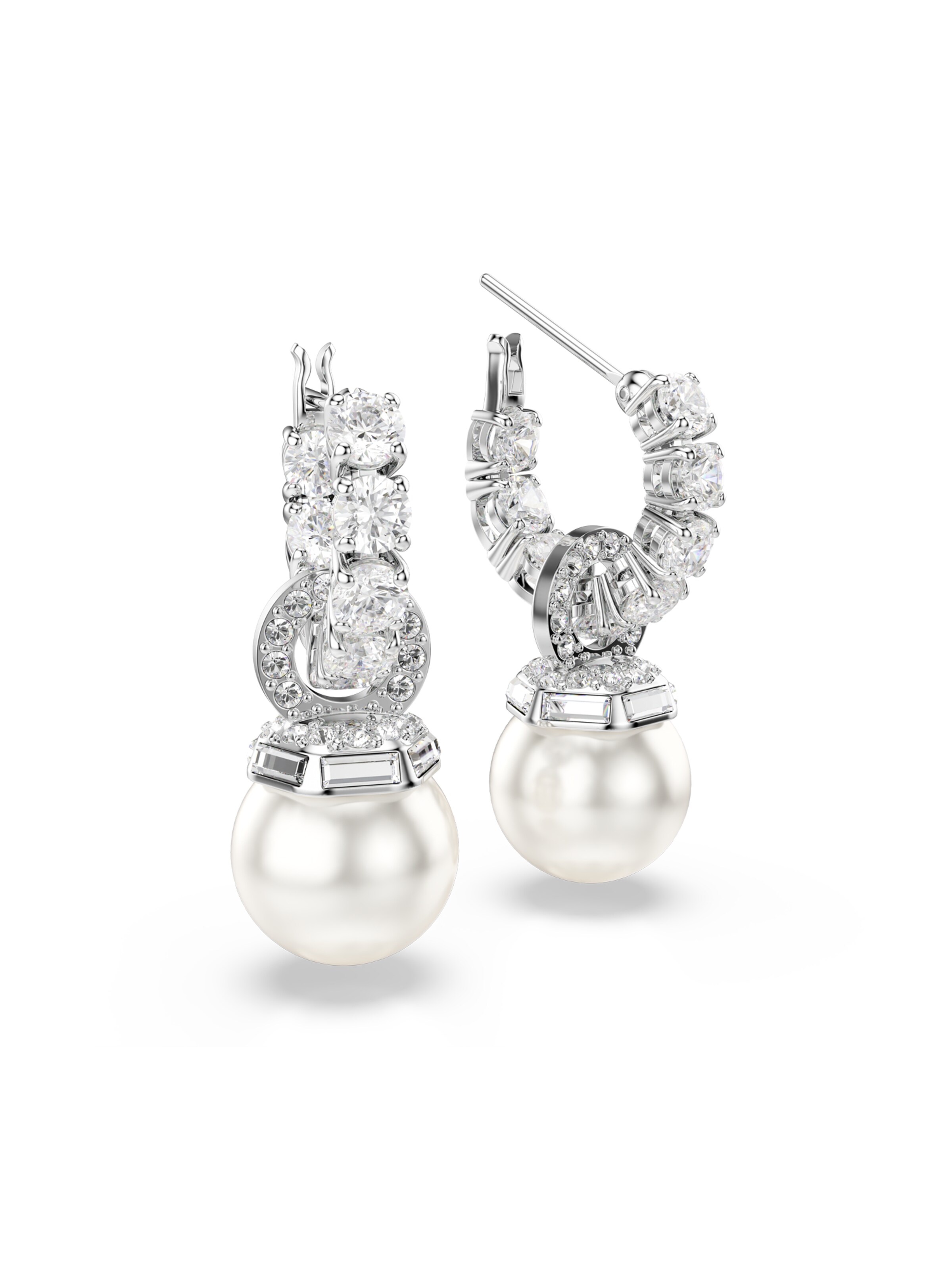 Swarovski Náušnice 'Matrix' - Strieborná