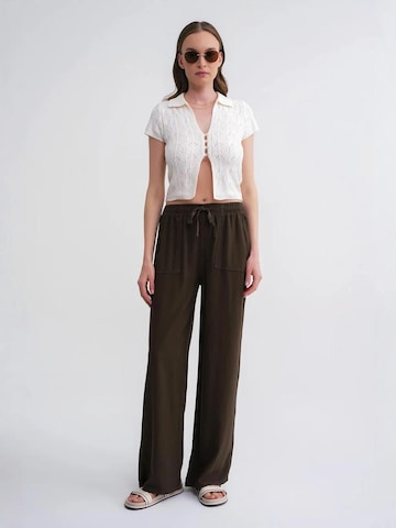 Wide Leg Pantalon MixRay en vert