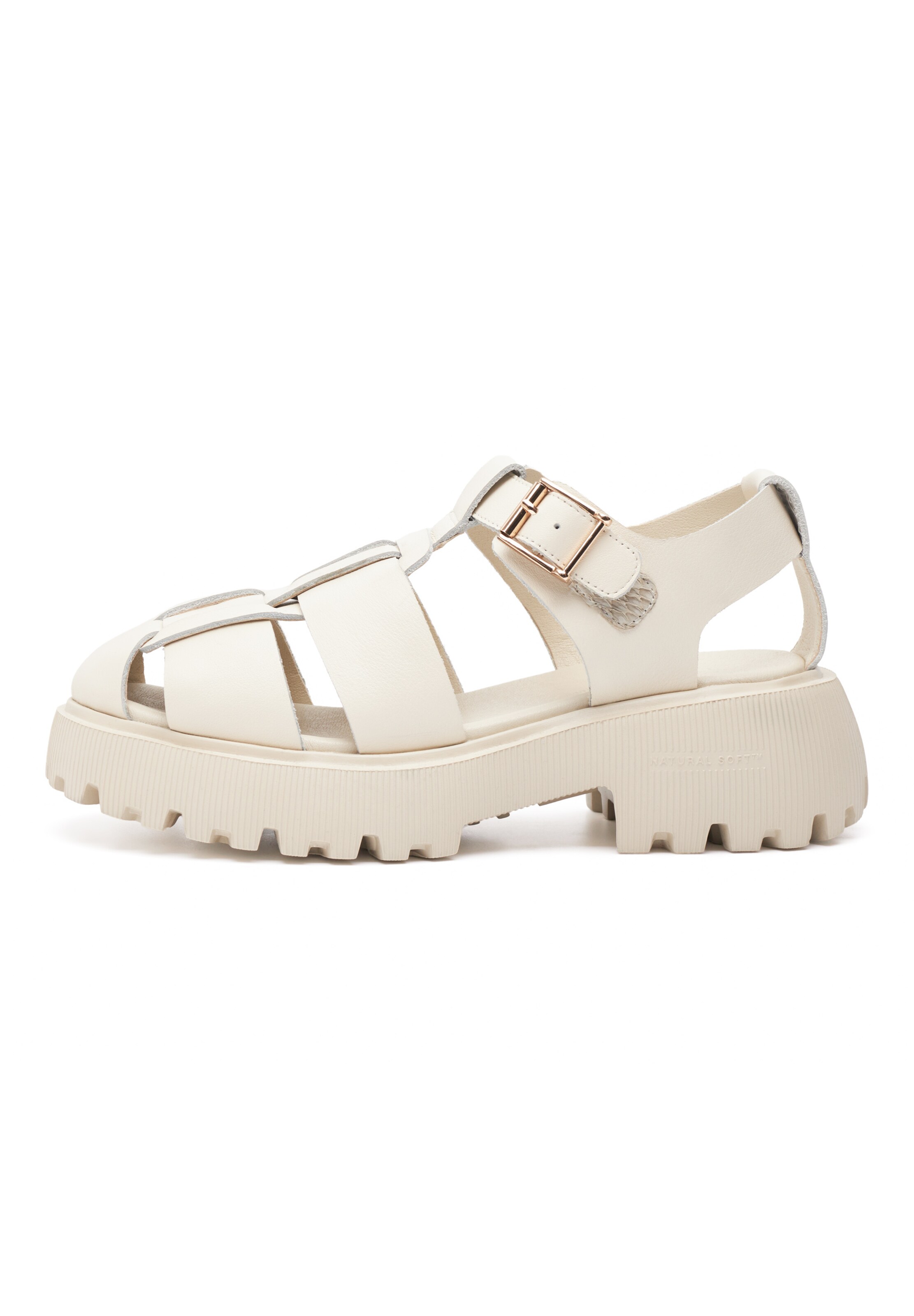 WODEN Sandaler 'Posey Fisherman' i beige: forside