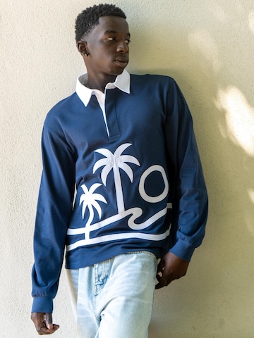Sweat-shirt 'Palms Rugby' BLUE SKY INN en bleu