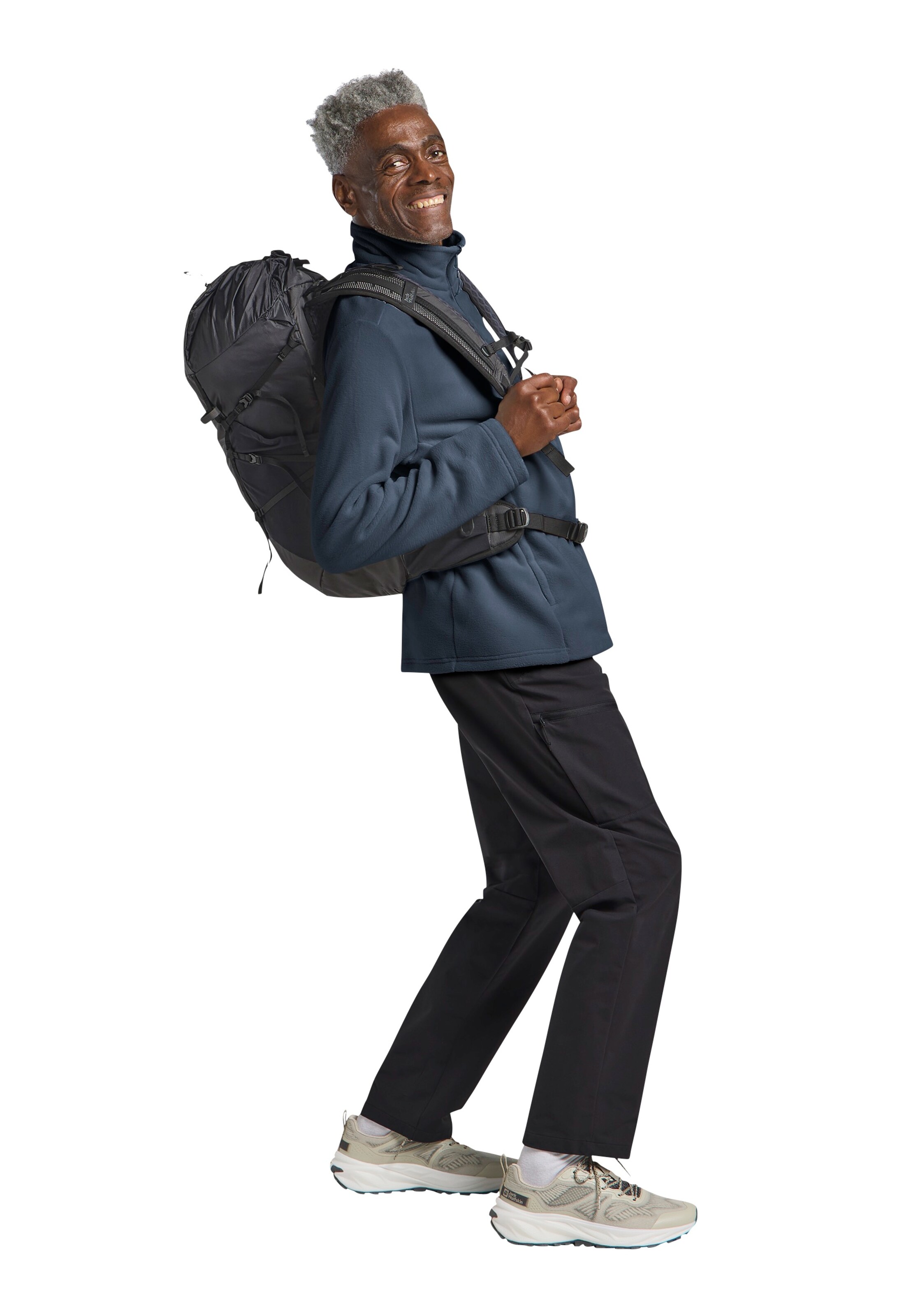 JACK WOLFSKIN Athletic Fleece Jacket 'Winterstein' in Blue