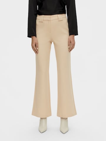 Y.A.S Flared Broek 'Nuteo' in Beige: voorkant