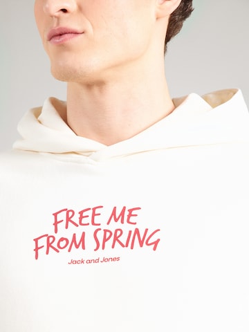 Felpa 'JOROBJECT' di JACK & JONES in bianco