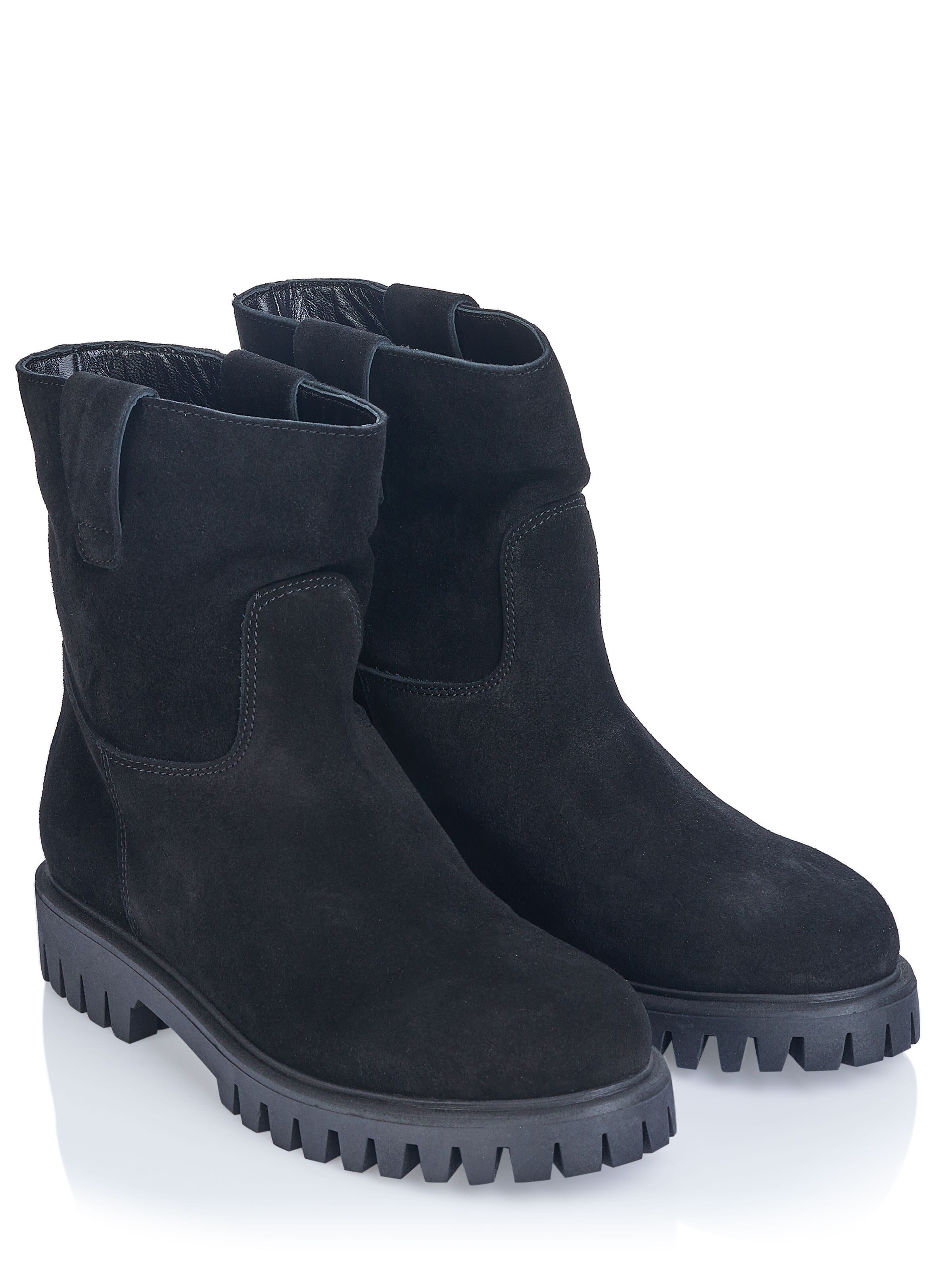 POLLINI Ankelstøvler 'Pollini Stiefel' i sort: forside
