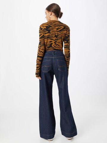 QS Wide Leg Jeans in Blau