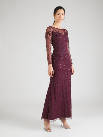 Papell Studio - Vestido de festa em roxo: frente