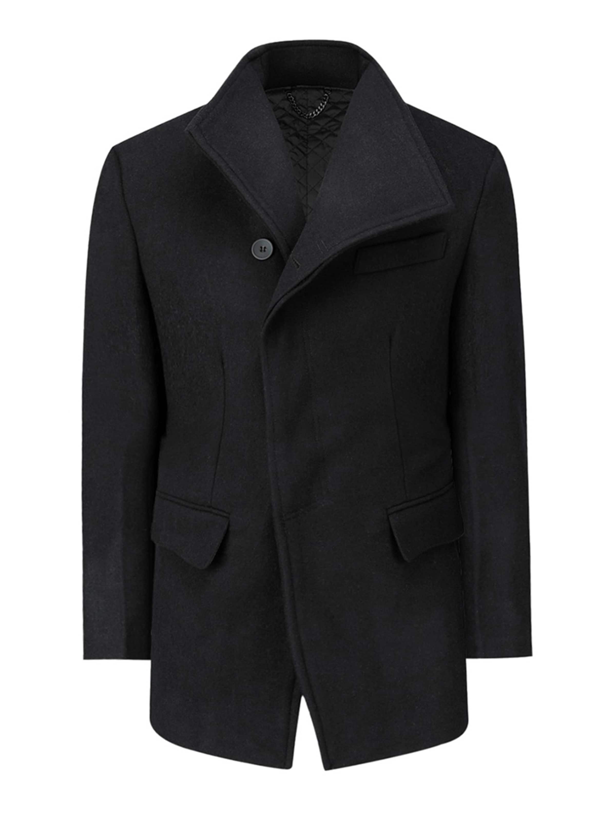 Youthup Winter Coat in Black: front