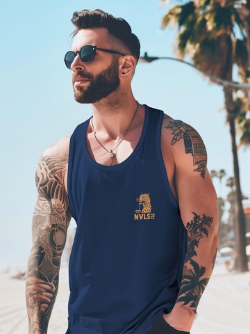 Neverless Shirt 'Eat pasta' in Blue