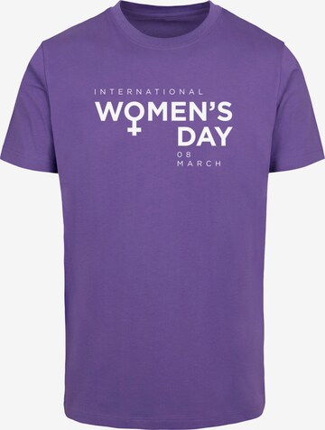 Merchcode T-Shirt 'WD - International Women's Day 2' in Lila: predná strana