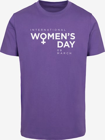 Merchcode Shirt 'WD - International Women's Day 2' in Lila: voorkant