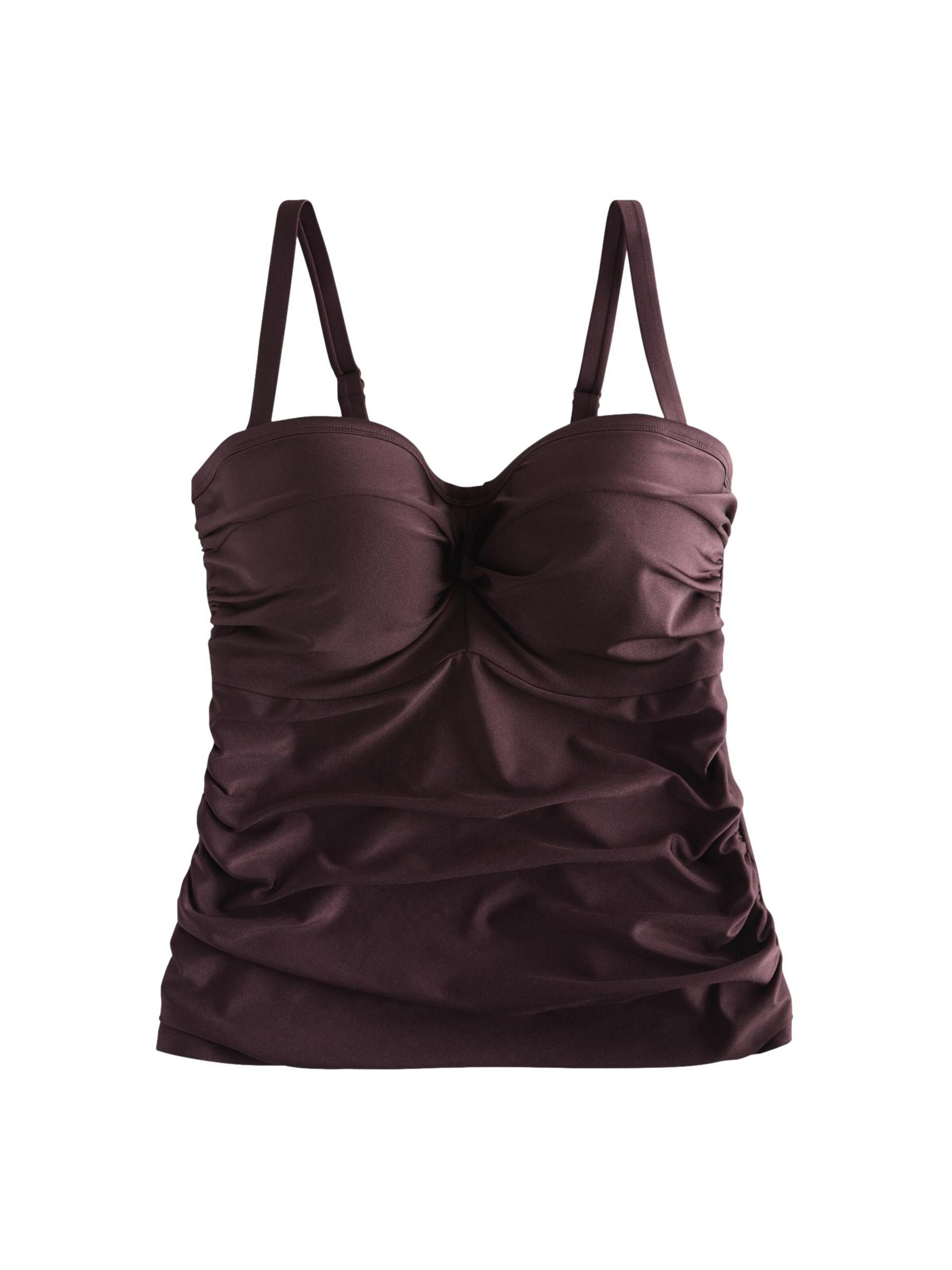 NextBandeau Tankini top - smeđa boja: prednji dio