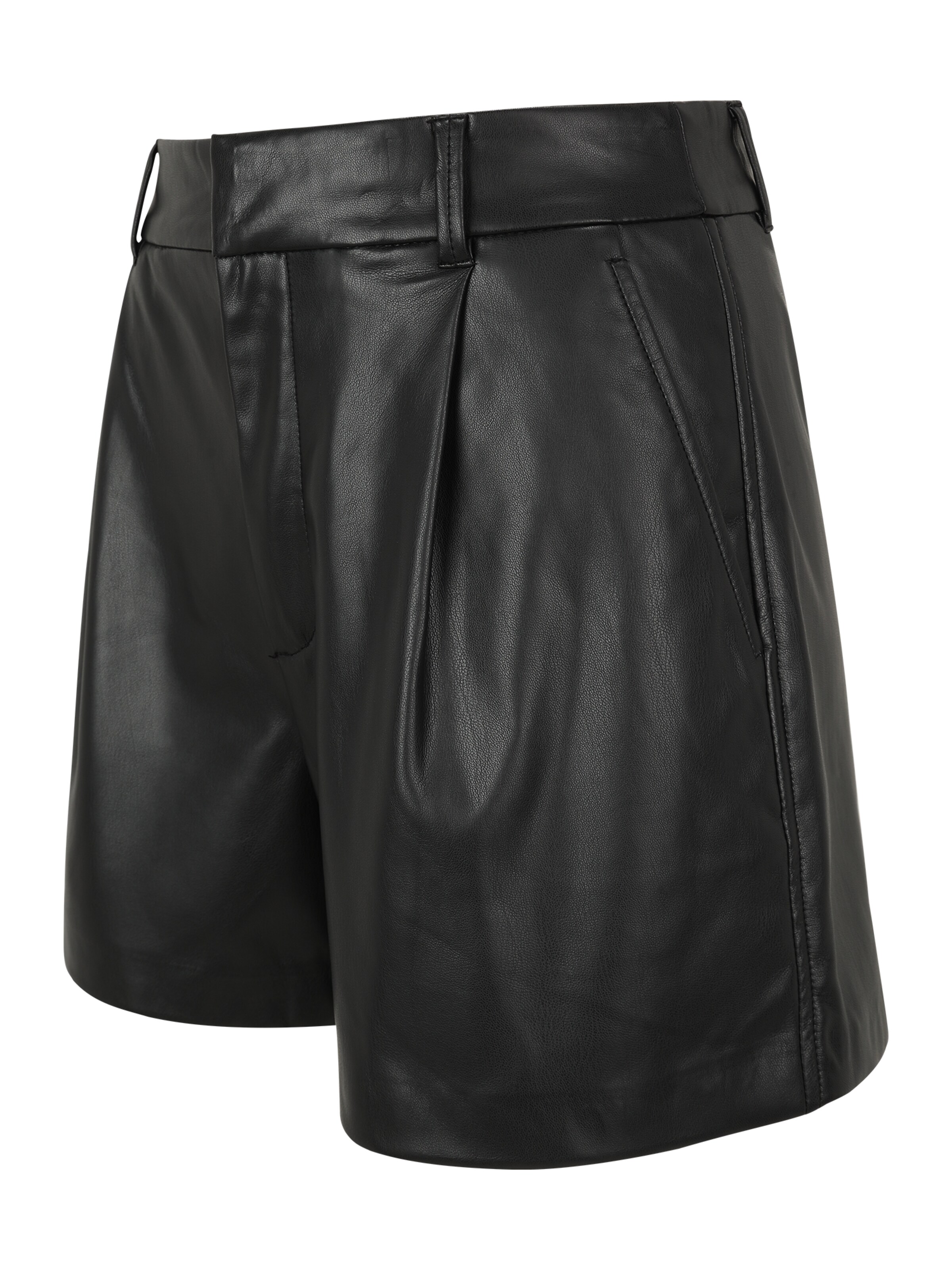 Only Petite Regular Pleat-Front Pants 'ONLSMOOTH' in Black