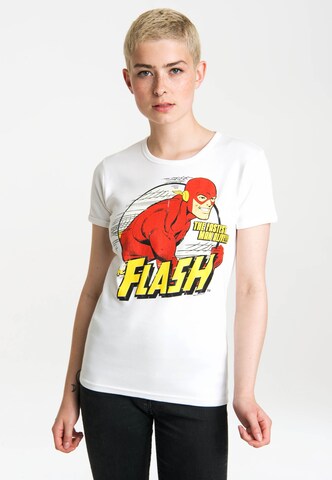 LOGOSHIRT T-Shirt 'Flash' in Weiß: Vorderseite